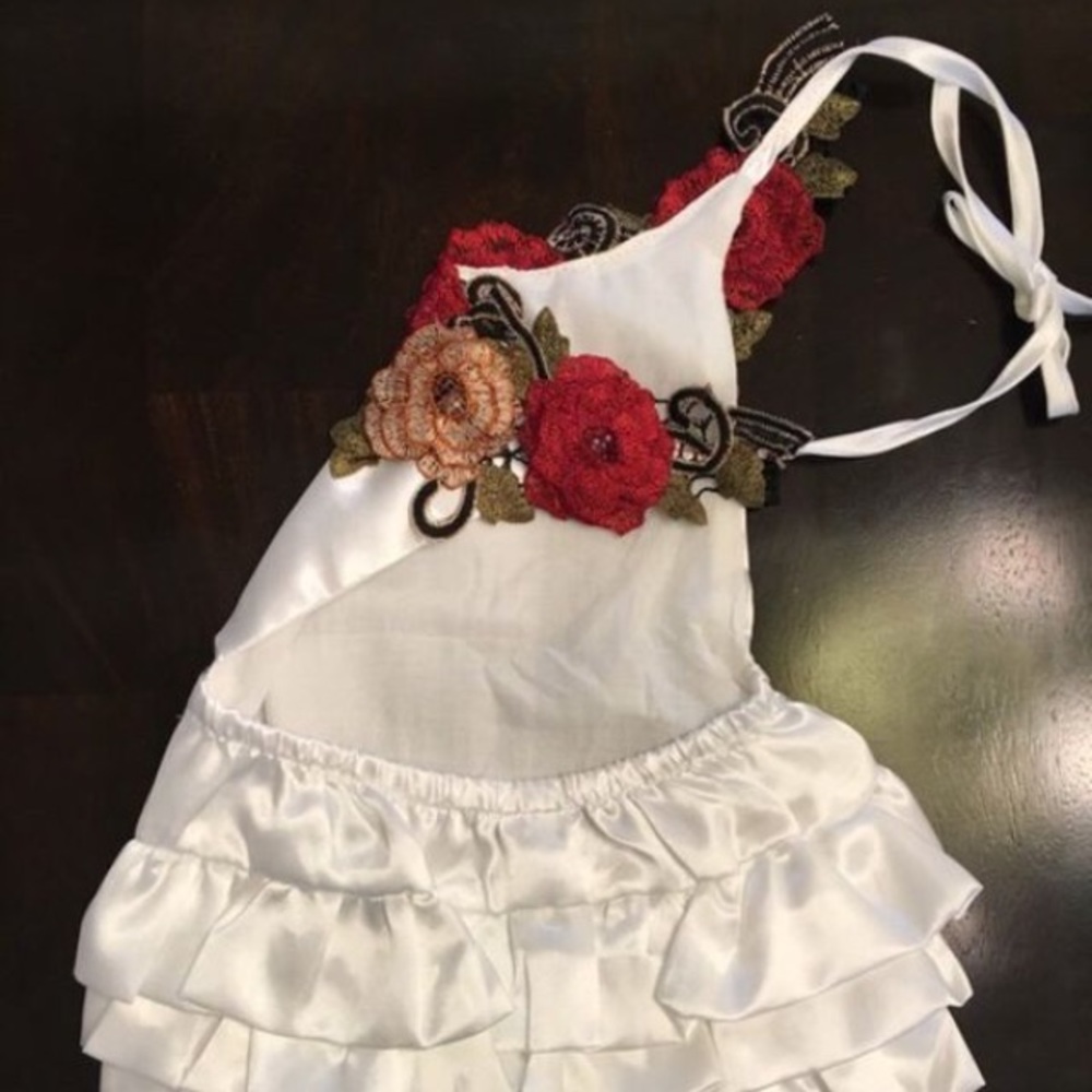 Kids Rompers, Rompers, Flower Rompers, Bodysuit - Picture 4 of 8